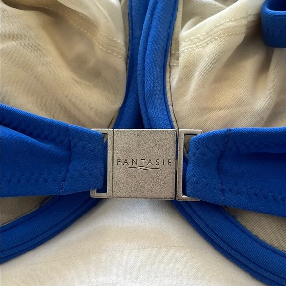 Fantasie Vibrant Blue Underwire Bikini Set Ruching Accent NWOT - Picture 5 of 9
